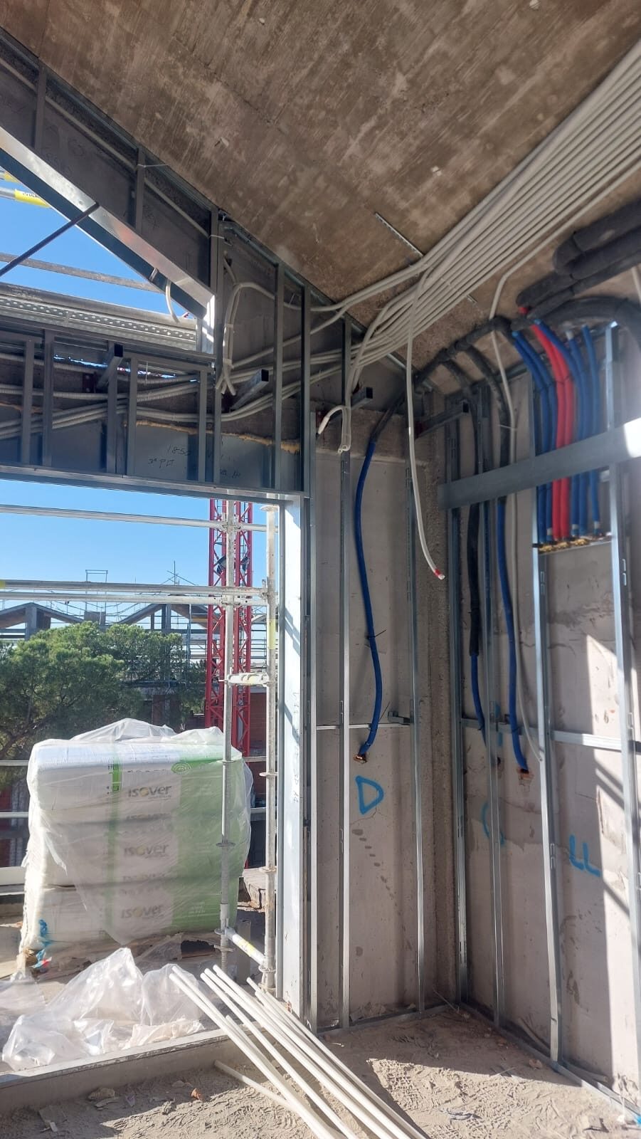Canalizaciones eléctricas en obra